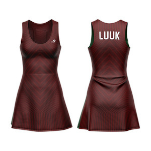 Vestido de Tenis de Verano para Mujer, Personalizado OEM/ODM, 100% Poliéster, Sin Mangas, Cuello Redondo, Logotipo Frontal, Secado Rápido - Product Image 1