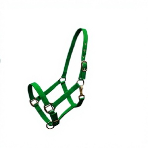 Harnais de cheval en nylon vert réglable avec fermeture à boucle, équipement d'équitation pour l'entraînement - Product Image 1