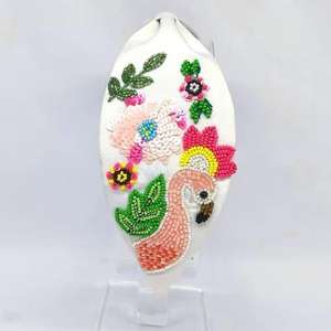 Serre-têtes élégants faits main avec broderie et perles de verre pour fêtes, cadeaux festifs, personnalisables, tendance, accessoires pour cheveux - Product Image 2