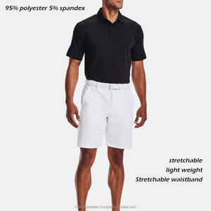 Shorts de sport pour hommes avec logo personnalisé, service OEM, séchage rapide, évacuation de l'humidité, entraînement décontracté, couleur unie, respirant, polyester, mi-longueur, golf - Product Image 6