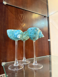 Verre à vin artisanal en coquillages, décoration côtière, mariage sur la plage, objet de collection, cadeau naturel du Nouvel An, souvenir artisanal - Product Image 6