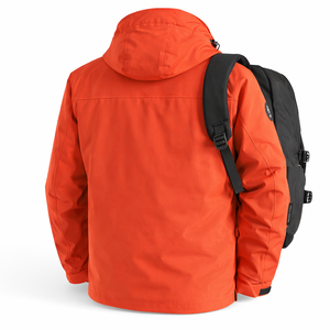 Winter Outdoor Windbreaker <b>Jacket</b> Waterproof Breathable Eco-Friendly Quick Dry Hooded Stand Collar Zipper <b>Plus</b> <b>Size</b> Lightweight - Product Image 2