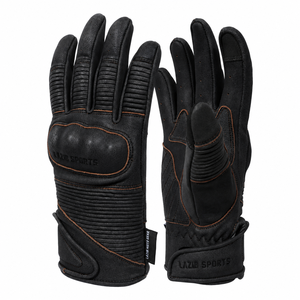 Lazib Sports Premium Quality Leather Riding <b>Gloves</b> Custom Wholesale Lightweight Breathable Real Leather Motorcycle <b>Gloves</b> - Product Image 2