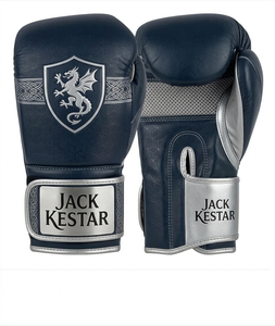 Gants de boxe professionnels en cuir (vérifiés PayPal) – Haute qualité, respirants, avec sangle de poignet réglable pour l'entraînement MMA - Product Image 1