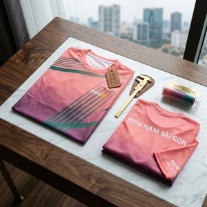 เสื้อปิ๊กเกิลบอล BIDV พิมพ์ลายแบบซับลิเมชั่น ระบายความชื้นได้ดี เสื้อผ้ากีฬาโพลีเอสเตอร์แขนสั้นสำหรับทุกเพศ - Product Image 3