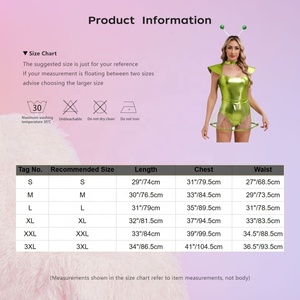 Femmes Espace Alien Cosplay Costume <span class=keywords><strong>Pvc</strong></span> Jupe Body Avec Cheveux Cerceau <span class=keywords><strong>Bandeau</strong></span> Ensembles pour Scène Performance Mascarade Discothèque - Product Image 6