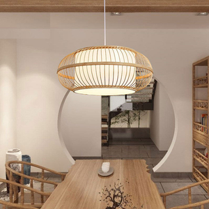 Wholesale Zen Style Bamboo Pendant <b>Light</b> Handwoven Hanging Lamp for Restaurant and Home Decor OEM ODM Made in Vietnam - Product Image 3