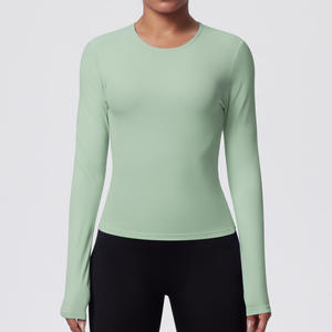 T-shirt de sport pour femmes grandes tailles, manches courtes, yoga, course à pied, pilates, entraînement, chemisier léger avec logo sur le devant, coupe ample, fitness - Product Image 1