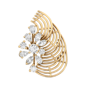 Luxury 18K Gold Natural Diamond Pendant <b>Necklace</b> for Women | GIA Certified Round Cut Sparkly Real Diamond Jewelry - Product Image 1