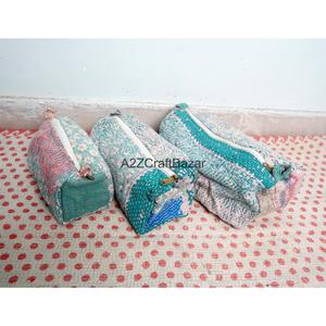 Women's Casual Vintage Tassel Zipper Daily Breathable Eco-Friendly Midi Length Shirt Dress Half Sleeve Pure Cotton Kantha Fabric - Product Image 4