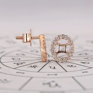 Pendientes de Plata de Ley 925 con Corte Redondo Astrológico de Géminis y Halo, 0.29 TCW, 1.20 MM, Joyería Zodiacal para Mujer, Regalo Elegante - Product Image 6