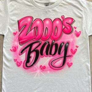 T-shirt court Y2K pour femme, coupe ajustée personnalisée, motif années 2000, OEM ODM - Product Image 3