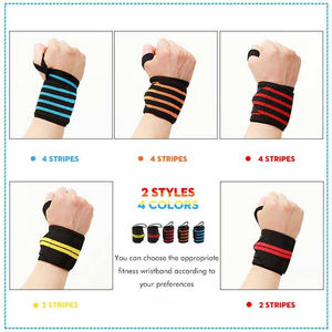 Bandes de soutien respirantes et confortables pour les poignets, idéales pour les séances d'entraînement longues et les culturistes professionnels - Product Image 5