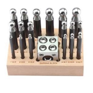 High Quality SUNTOOLS/STIPL Model 294I(I) Cupola <b>Punch</b> Dapping <b>Punch</b> <b>Set</b> 18 Stand Wooden Dies Jewelry Making Tool Stand Punjab - Product Image 2
