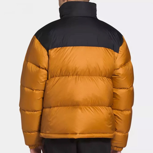 2026 New Arrival Winter Men's Canvas Puffer Jacket Polyester Fiber Filled Waterproof Breathable Plain Dyed Front Long Sleeve - Product Image 4