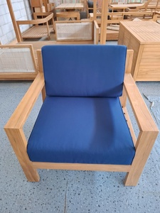 Outdoor Teak Wood Minimalist Garden <b>Sofa</b> <b>Set</b> with Waterproof Cushion Patio & Hotel Use <b>Sofa</b> Chair Table - Product Image 5