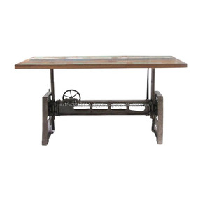 2025 Offre Spéciale moderne industriel fer et Vintage manguier bois Table à manger hôtel Restaurant ferme meubles de bureau à domicile - Product Image 5