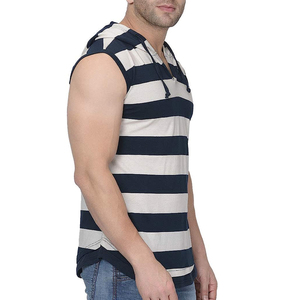 Haut de sport sans manches personnalisé pour homme, léger, en polyester/coton, pour l'été, avec impression numérique - Product Image 2