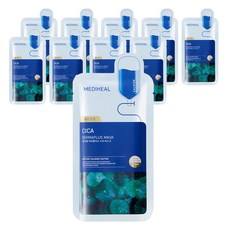 Maschera viso idratante Mediheal Derma Plus Cica (10 pezzi) con estratti di erbe e Centella, confezione da 1 scontata - Product Image 1