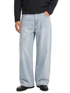 Pantalones Vaqueros de Mezclilla Rectos de Cintura Media para Hombre, Estilo Vintage, Ajustados, con Bolsillos, Ligeramente Elásticos, de Pierna Ancha, Largos - Product Image 2