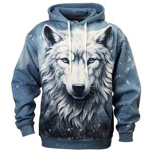 Sweat à capuche unisexe coupe classique imprimé 100 % polyester tissé ODM, collection automne streetwear - Product Image 5
