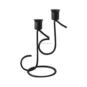Candle <b>Holder</b> Metal Decorative Modern Candle Stand Iron for Table Decoration Party Wedding Living Room Christmas Black - Product Image 6