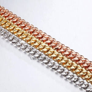 10MM raffiné 925 collier en argent Sterling 46CM 18 pouces longueur haute brillance plaqué or unisexe Hip Hop Streetwear bijoux - Product Image 4