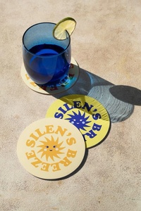 Sous-verres décoratifs écologiques faits à la main, artistiques et compacts, pour boissons, utilisation extérieure, sous-verres en papier durables - Product Image 1