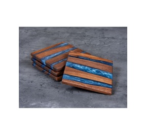 New Design Natural Resin Acacia Wood <b>Coaster</b> Handmade Wooden <b>Drink</b> Tea <b>Coaster</b> From Restaurant Home Hotel by Quality Handicrafts - Product Image 5