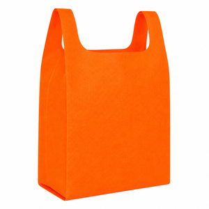 Bolsa de Transporte Ecológica Premium Naranja, Tipo U, No Tejida, Resistente, para Compras, Suministro de Fábrica, Bolsa Promocional - Product Image 3