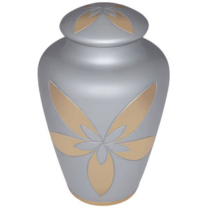 Urne funéraire en métal de style américain pour cendres humaines, adulte, premium, gravée à la main avec un motif floral, en laiton, pour crémation, accessoire funéraire, pot à cendres. - Product Image 1