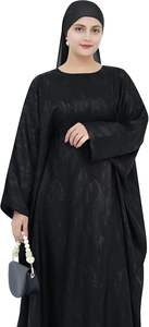 ชุดอาบายะห์แบบสองชั้นสไตล์คูเวต เสื้อผ้าอิสลาม ชุดคลุมมุสลิม แขนยาว ระบายอากาศได้ดี เหมาะสำหรับฤดูใบไม้ผลิ รับผลิตตามแบบ OEM ODM - Product Image 3