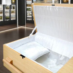 โลงศพไม้ CKT209C02ฝาแบนคุณภาพสูงโลงศพราคาดีที่สุดจัดส่งรวดเร็วผลิตโดยตรงในเวียดนามสำหรับงานศพ - Product Image 4