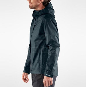 Waterproof <b>Packable</b> Unisex Rain <b>Jacket</b> Stand Collar Front Lightweight Construction Adjustable Fit Outdoor Adventure Daily Wear - Product Image 6