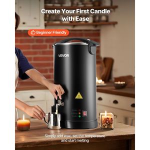 Fournitures d'artisanat 15.9 Qt bougie fabrication de savon fondoir à cire chauffage rapide bec verseur facile Base de sablier débit lisse contrôle de la température - Product Image 2