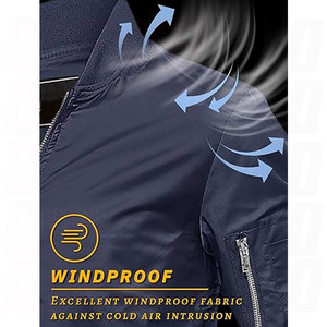 แจ็คเก็ตบอมเบอร์คอตั้งแบบซิปเต็มตัวขายดีอันดับต้นๆ ปักโลโก้แบรนด์ตามสั่ง แจ็คเก็ตเบสบอล แจ็คเก็ตนักบิน เสื้อผ้าทีมชาย - Product Image 3