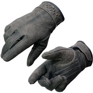 Gants de conduite en cuir noir premium pour hommes, à lacets, ventilés, compatibles écran tactile, commande en gros, prix raisonnable - Product Image 1