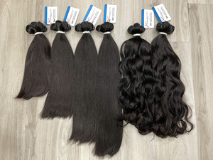 Cheveux humains 100% vietnamiens, lisses naturels, trame de cheveux noire, double épaisseur, cuticules entièrement alignées, prêts à être expédiés, sans perte de cheveux - Product Image 5