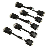 Câble en Y RJ45 mâle vers double DB9 9 broches RS232 pour communication de débogage de console PLC et servo - Vente en gros personnalisée
