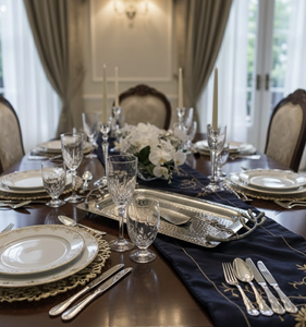 Bandeja de Servir de Lujo con Diseño Floral, Hecha a Mano, 18x20 Pulgadas, con Espátula para Pastel Incluida - Product Image 2