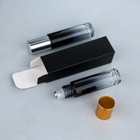 Vente en gros de flacons de parfum en verre à bille de 10 ml, bleu dégradé, vides, rechargeables, portables