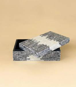 Caja de Almacenamiento Grande de Diseño Retro Hecha a Mano con Tapa de Nácar, Grabado de Alta Calidad, Color Personalizado, Caja Decorativa - Product Image 2