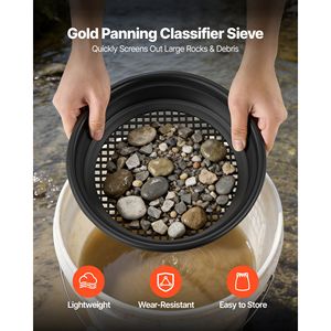 Kit de prospection aurifère 10 en 14 pouces, 19 pièces, équipement portable avec tamis classificateurs, aimant à sable et pichet pour l'exploitation des minerais et l'énergie - Product Image 4