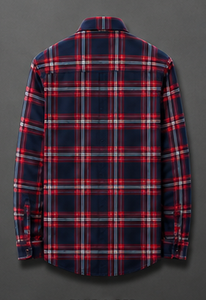 Chemise en flanelle à carreaux à manches longues pour homme de haute qualité, coupe classique, décontractée, en coton, boutonnée - Product Image 5