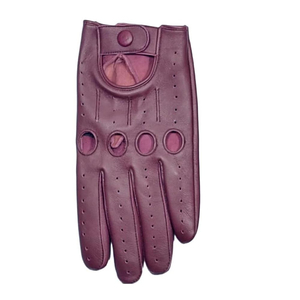 Gants de conduite pour hommes en cuir perforé avec trous d'aération, gants de conduite pour femmes confortables et élégants, gants de conduite en cuir - Product Image 1