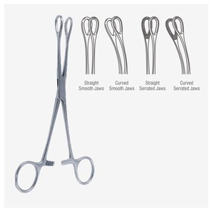 Pince chirurgicale manuelle en acier inoxydable de 9,5 po, à dents droites, pour éponges chirurgicales, certifiée CE - Product Image 3