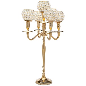 Nuevos candelabros decorativos de Metal con acabado dorado para boda, fiesta, sala de estar, decoración Interior, candelabros de suelo alto - Product Image 3