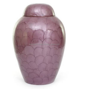 Urnas de cremación de latón de cúpula superior de alta calidad con urnas funerarias de metal con acabado de color rosa para cenizas humanas - Product Image 3