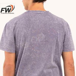 T-shirt Homme Lavé à l'Acide Très Vendu, Respirant, Style Urbain, 100% Coton Tricoté Léger - Product Image 2