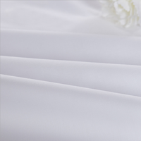 Draps de lit en percale 100% coton biologique, tissu uni blanc, 180T-200T fils, technique de tissage mercerisé, motif écologique